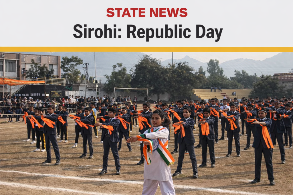 छात्र-छात्राओं का व्यायाम प्रदर्शन, परेड की, गणतंत्र का जश्न मनाया