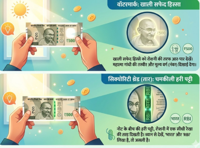 दुकानदार को थमाया कड़क नोट? ऐसे करें असली और नकली की पहचान