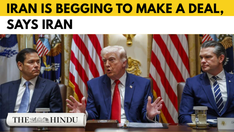 Trump threatens Iran to make a deal or the U.S. will “keep blowing them away”
