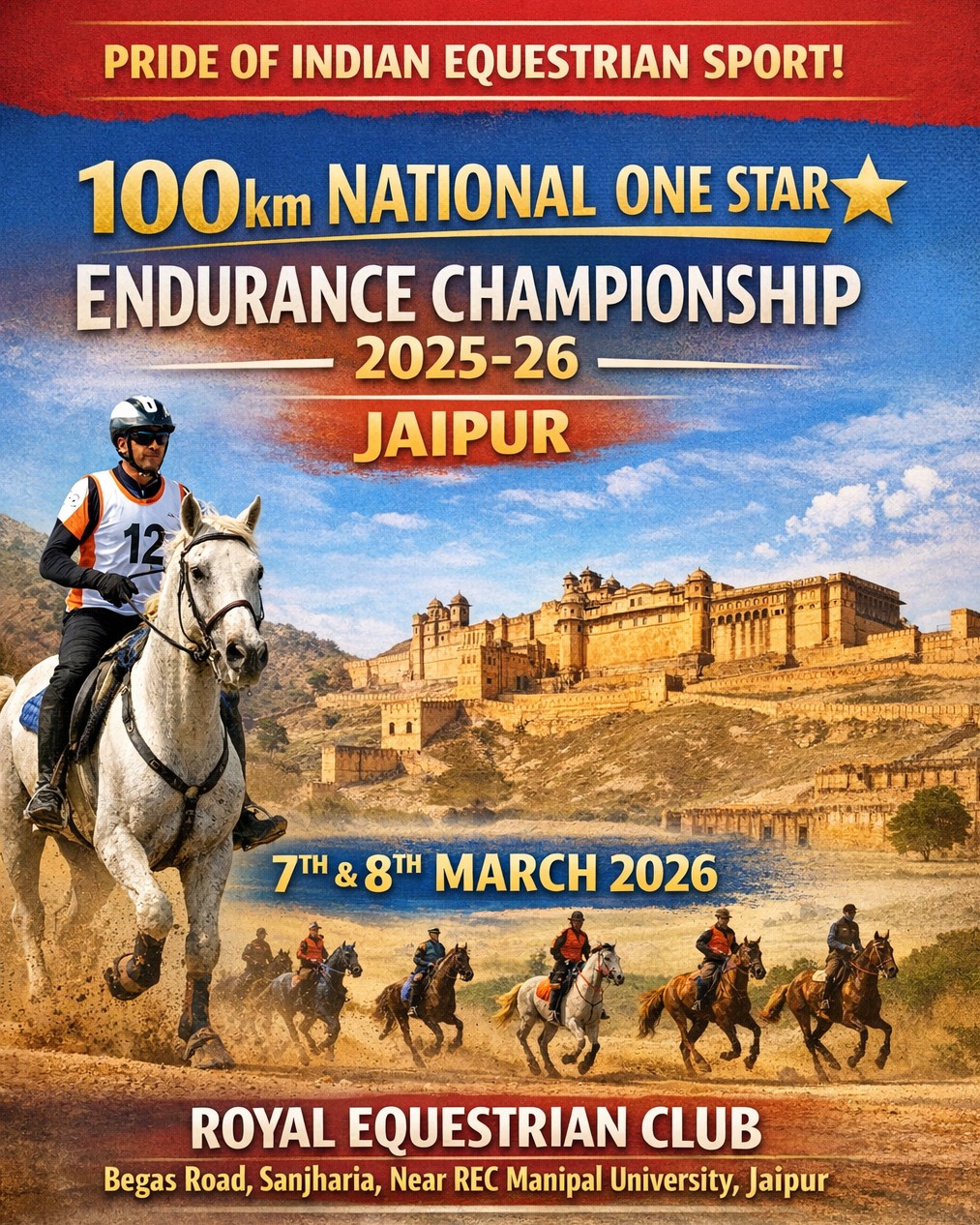 नेशनल वन स्टार एंड्योरेंस चैंपियनशिप 7–8 मार्च को जयपुर में