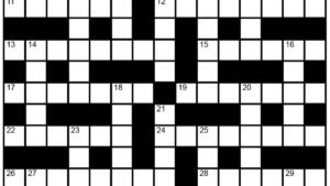The Hindu Sunday crossword no. 52